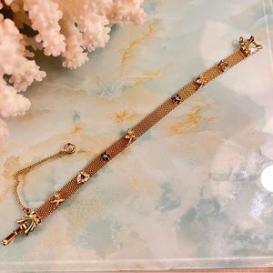 GOLDETTE Vintage Gold Tone Mesh Bracelet